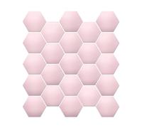 sourcing map 24pcs Hexagon Mirror Stickers Wall Decals, Self Adhesive Hexagonal Acrylic Mirrors, Removable DIY Art Decoration Craft Tiles for Home Living Room, Bedroom, Background, Rose Gold