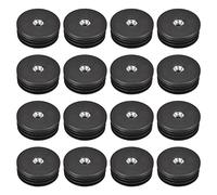 sourcing map 24Pcs Inserts for Round Tubes with M8 Thread, for 50mm/1.97" OD Round Tube, Round Black Plastic Plug Caster Insert Chair End Caps Furniture Leg Plug