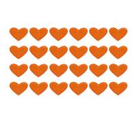 sourcing map 24Pcs Iron on Heart Patches, Sew on Small Heart Embroidered Patches, Decorative Repair Patch Applique for DIY Crafts Backpacks Bags Hats Clothes, 25mm Orange