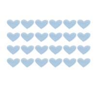 sourcing map 24Pcs Iron on Heart Patches, Sew on Small Heart Embroidered Patches, Decorative Repair Patch Applique for DIY Crafts Backpacks Bags Hats Clothes, 25mm Sky Blue