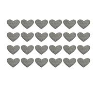 sourcing map 24Pcs Iron on Heart Patches, Sew on Small Heart Embroidered Patches, Decorative Repair Patch Applique for DIY Crafts Backpacks Bags Hats Clothes, 25mm Dark Gray