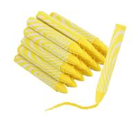 sourcing map 24Pcs Lumber Marking Crayons, 4.1" x 0.6" Hex Wax Tire Marker Pen Drawing Crayons for Wood Metal Wood Carton Ceramics Glass Plastic (Yellow)
