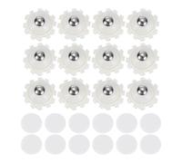 sourcing map 24Pcs Mini Self Adhesive Caster Wheels, 1.02" x 0.47" 360° Rotation Swivel Wheel Small Rolling Ball Casters for Small Appliances Storage Box Trash Can - Steel Beads (White)