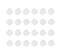 sourcing map 24Pcs Module 0.5 Plastic Gears, Small Plastic 10 Teeth Spindle Gears 1.95mm ID 5mm Thickness Model 102A for Motor RC Car Robot DIY Model RC Parts Replacements, White