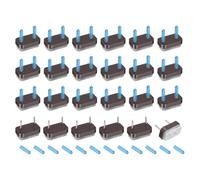 sourcing map 24Pcs Nail-on Felt Furniture Pads, Rectangular Felt Pads Furniture Sliders Floor Protectors for Wooden Furniture Table Sofa Chair Leg (18mm, Brown)