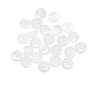 sourcing map 24Pcs Natural Shell Buttons, 2 Hole 10mm Mother of Pearl Buttons, Fish Eye Button for Shirt Coat Suits Jacket Jeans Skirt Pants Dress Sewing Craft DIY Decoration, White