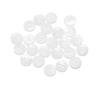 sourcing map 24Pcs Natural Shell Buttons, 2 Hole 8.8mm Mother of Pearl Buttons, Bowl Type Button for Shirt Coat Suits Jacket Jeans Skirt Pants Dress Sewing Craft DIY Decoration, White