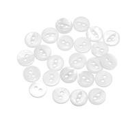 sourcing map 24Pcs Natural Shell Buttons, 2 Hole 8.8mm Mother of Pearl Buttons, Fish Eye Button for Shirt Coat Suits Jacket Jeans Skirt Pants Dress Sewing Craft DIY Decoration, White