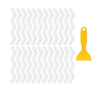 sourcing map 24pcs Non-Slip Bathtub Stickers, Anti Slip Shower Stickers Safety Shower Treads Adhesive Appliques with Scraper for Bath Tub Shower Stairs, Clear