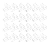 sourcing map 24Pcs Plastic Glass Connector, Suitable for 12mm Thick l Shaped Glass to Glass Clamp, Fixing Bracket Rimless Clip Holder for Aquarium Fish Tank Display Shelves, Transparent