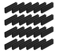 sourcing map 24Pcs Plastic Glass Connector, Suitable for 3mm Thick 180 Degree Glass to Glass Clamp, Fixing Bracket Rimless Clip Holder for Aquarium Fish Tank Display Shelves, Black