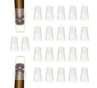 sourcing map 24pcs Pour Spout Covers, Universal Bottle Liquor Pourer Covers Bottle Translucent Dispenser Dust Cover for Home Kitchen Tools Supplies, Clear
