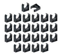sourcing map 24Pcs PVC Water Pipe Clamps Clips, U-Shaped Tubing Hose Buckles, Irrigation Tube Holder for 50mm OD for TV Trays Tubing Hose Hanger Support Tubing, Black