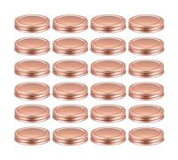 sourcing map 24pcs Regular Mouth Mason Jar Lids, 70mm Mason Canning Jar Lids with Airtight Seal and Leakproof, Mason Storage Covers Caps for Mason Jar, Rose Gold