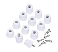 sourcing map 24pcs Rubber Feet Bumpers Buffer Non-Slip Rubber Feet Pad with 4mm Screws for Cutting Board, Cutting Board Feet Non-Slip, Cutting Board Rubber Feet (White, 0.7"H x 0.7"D)