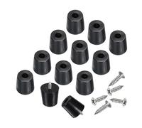 sourcing map 24pcs Rubber Feet Bumpers Buffer Non-Slip Rubber Feet Pad with 6mm Screws for Cutting Board, Cutting Board Feet Non-Slip, Cutting Board Rubber Feet (Black, 1.3"H x 1.4"D)