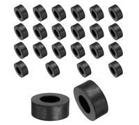 sourcing map 24pcs Rubber Spacers 20mm OD, 10mm ID, 8mm Height Round Anti Vibration Spacer Rubber Bushing Grommets Thick Rubber Washers for Home Car Accessories