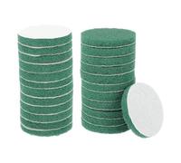 sourcing map 24pcs Scrubber Scouring Pads 180 Grits 3 Inch Drill Power Brush Hoop and Loop Surface Conditioning Disc Drill Scuffing Disc Scrub Pads for Home Kitchen Cleaning, Green