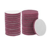 sourcing map 24pcs Scrubber Scouring Pads 500 Grits 4 Inch Drill Power Brush Hoop and Loop Surface Conditioning Disc Drill Scuffing Disc Scrub Pads for Home Kitchen Cleaning, Red