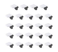 sourcing map 24pcs Shelf Support Peg 5mm/0.2" with Rubber Sleeve Steel Bracket Pegs with Pin Shelf Peg Shelf Clips for Furniture Bookcase Wardrobe Kitchen Cupboard, Black/White