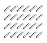 sourcing map 24Pcs Slotted Split Roll Pins 1/5 Inch(5mm) Dia. 1-1/5 Inch(30mm) Length Steel Spring Tension Expansion Dowels for Secure Fastening, Silver