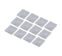 sourcing map 24pcs Square Felt Furniture Pads, 1.6x1.6 Inch Small Felt Chair Leg Floor Protectors Prevent Scratches Self Adhesive for Furniture Hard Floor, Gray