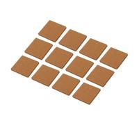 sourcing map 24pcs Square Felt Furniture Pads, 1.8x1.8 Inch Small Felt Chair Leg Floor Protectors Prevent Scratches Self Adhesive for Furniture Hard Floor, Brown