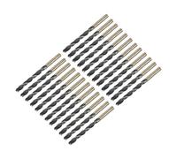 sourcing map 24pcs Straight Shank Twist Drill Bits 6.5mm Gold Titanium & Black Nitride Coated High Speed Steel (HSS) 4341 with 6.5mm Shank for Stainless Steel Alloy Metal Plastic Wood