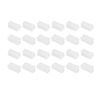 sourcing map 24Pcs U-Shaped Chair Leg Caps, 3-4mm Chair Floor Protectors, Plastic Glide Caps for Metal Chair Feet Covers, Anti-Slip Furniture Pads for Hardwood Floors, White
