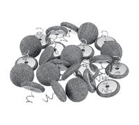 sourcing map 24Pcs Upholstery Tacks Twist Pin, 20mm Bed Skirt Pins Fabric Covered Button Twist Pins for Slipcovers Bed Skirts Armchair Caddies Furniture Cover, Gray