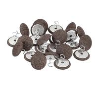 sourcing map 24Pcs Upholstery Tacks Twist Pin, 20mm Bed Skirt Pins Fabric Covered Button Twist Pins for Slipcovers Bed Skirts Armchair Caddies Furniture Cover, Dark Brown