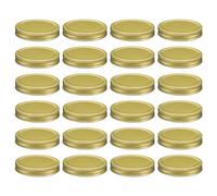 sourcing map 24pcs Wide Mouth Mason Jar Lids, 86mm Mason Canning Jar Lids with Airtight Seal and Leakproof, Mason Storage Covers Caps for Mason Jar, Gold