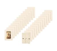 sourcing map 24Pcs Wood Frame,Paintable DIY Photo Frames 6.5 x 5 Inch Small Standing Unfinished Picture Frames Bulk for Crafts Wedding Birthday Party Home Decoration Anniversaries Christmas