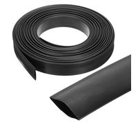 sourcing map 25.4mm Heat Shrink Tubing Waterproof, 3:1 Dual Wall Marine Adhesive Lined Industrial Heat Shrink Tube Wiring Wrap 65ft 1 Inch, Black-20m