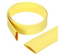 sourcing map 25.4mm Heat Shrink Tubing Waterproof, 3:1 Dual Wall Marine Adhesive Lined Industrial Heat Shrink Tube Wiring Wrap 3ft 1 Inch, Yellow-1m