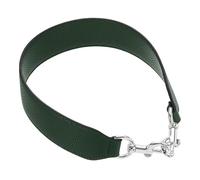 sourcing map 25.59 Inch PU Leather Short Bag Strap with Clasp, Purse Handles Handbags Replacement Straps for Clutch Bag Crossbody Underarm Bags, Dark Green, Silver Buckle