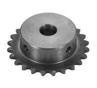sourcing map #25 Chain Roller Sprocket 10mm Bore 51.5mm OD, 24 Tooth C45 Carbon Steel ANSI #25 Roller Sprocket Round Hole without Surface Finished for ISO 04C Chain