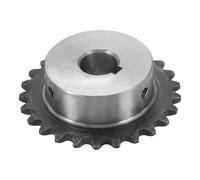sourcing map #25 Chain Roller Sprocket 12mm Bore 53.5mm OD, 25 Tooth C45 Carbon Steel ANSI #25 Roller Sprocket Round Hole without Surface Finished with 4x1.8mm Keyway for ISO 04C Chain