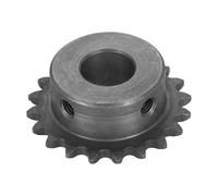 sourcing map #25 Chain Roller Sprocket 14mm Bore 43.5mm OD, 20 Tooth C45 Carbon Steel ANSI Chain NO.25 Roller Sprocket Round Hole without Surface Finished for ISO 04C Chain
