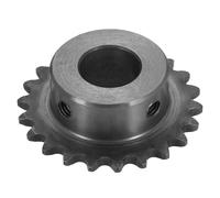 sourcing map #25 Chain Roller Sprocket 15mm Bore 47.5mm OD, 22 Tooth C45 Carbon Steel ANSI Chain NO.25 Roller Sprocket Round Hole without Surface Finished for ISO 04C Chain