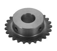 sourcing map #25 Chain Roller Sprocket 15mm Bore 53.5mm OD, 25 Tooth C45 Carbon Steel ANSI #25 Roller Sprocket Round Hole without Surface Finished for ISO 04C Chain