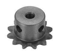 sourcing map #25 Chain Roller Sprocket 5mm Bore 27.5mm OD, 12 Tooth C45 Carbon Steel ANSI Chain NO.25 Roller Sprocket Round Hole without Surface Finished for ISO 04C Chain