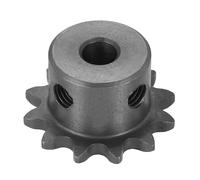 sourcing map #25 Chain Roller Sprocket 6mm Bore 27.5mm OD, 12 Tooth C45 Carbon Steel ANSI Chain NO.25 Roller Sprocket Round Hole without Surface Finished for ISO 04C Chain