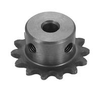 sourcing map #25 Chain Roller Sprocket 6mm Bore 31.5mm OD, 14 Tooth C45 Carbon Steel ANSI Chain NO.25 Roller Sprocket Round Hole without Surface Finished for ISO 04C Chain