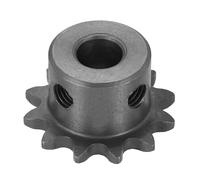sourcing map #25 Chain Roller Sprocket 8mm Bore 27.5mm OD, 12 Tooth C45 Carbon Steel ANSI Chain NO.25 Roller Sprocket Round Hole without Surface Finished for ISO 04C Chain