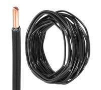 sourcing map 25 Feet Electrical Wire Insulated Solid Copper 12 AWG Hook Up Wire Cable THHN Wire Residential, Industrial, Grounding, Electrical Rated for 600 Volts, UL listed, Black