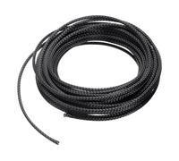 sourcing map 25 Ft - 1/8 Inch Expandable Braided Cable Sleeve, PET Cable Management Wire Sleeving Cord Protector, Wire Wrap Loom Tube for TV Computer Audio, Office Home Devices, Black