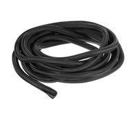 sourcing map 25 Ft - 3/4 Inch Split Sleeving, Braided Cable Sleeving, PET Cable Management Wire Sleeve Cord Protector, Wire Wrap Loom Tube for Office Home Devices, Black
