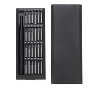 sourcing map 25-in-1 Mini Precision Screwdrivers Set 1.1" Long Slotted Phillips Star Torx Hex U-Type Y-Type Triangular Head Magnetic Screw Driver for Eyeglasses Watches Electronics, Grey