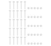 sourcing map 25 Pair Nylon Screws Nuts Assortment, M6x40mm Hex Screws Bolts and M6 Hex Nuts for Machinery Electronics Industrial Accessories, White